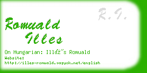 romuald illes business card